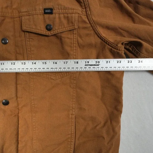 Vans x Anthony Van Engelen Hooded Barne Work Jacket Tan Mens Large AV78 Full Zip